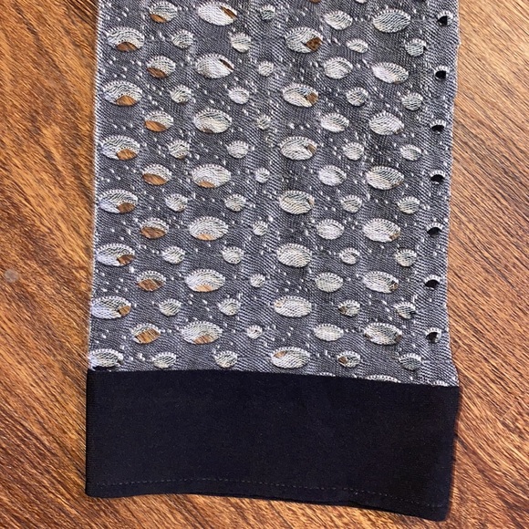 Ali Miles Sheer Button Cardigan Black/Gray/Silver Women’s Size Small - Picture 4 of 9